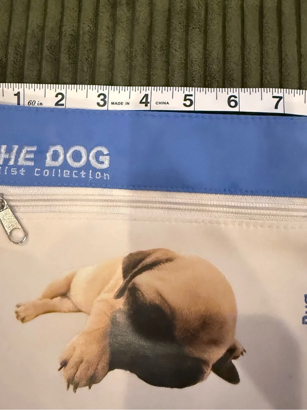 Vintage The Dog Artlist Collection Pug Puppy Pouch Zipper Coin Case Makeup Bag